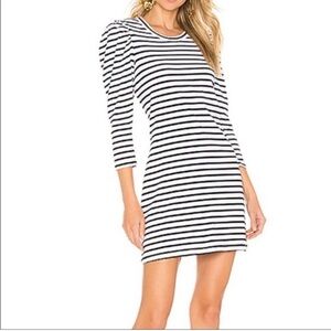 A.L.C. Striped Black and White Dress